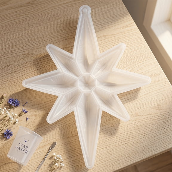 MLINS Silicone Molds for Resin, Crystal Epoxy Mold, Irregular Star Shape, Non-Stick Craft Casting Mold