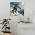 thumbnail image 4 of Monkey Skiing (2) Home Decor Poster Wall Art Hanging Picture Print Bedroom Decorative Painting Posters Room Aesthetic 28x28inch(70x70cm), 4 of 5