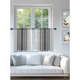 thumbnail image 4 of Sheer Curtains 45 Inch Length 2 Panels Set for Kitchen, Gray Vertical Stripes Semi Sheer Curtains for Windows, Retro Simple Neutral Abstract Lines Voile Window Treatments Rod Pocket Curtain, 4 of 7