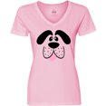thumbnail image 3 of Inktastic Cute Dog Face Women's V-Neck T-Shirt, 3 of 5