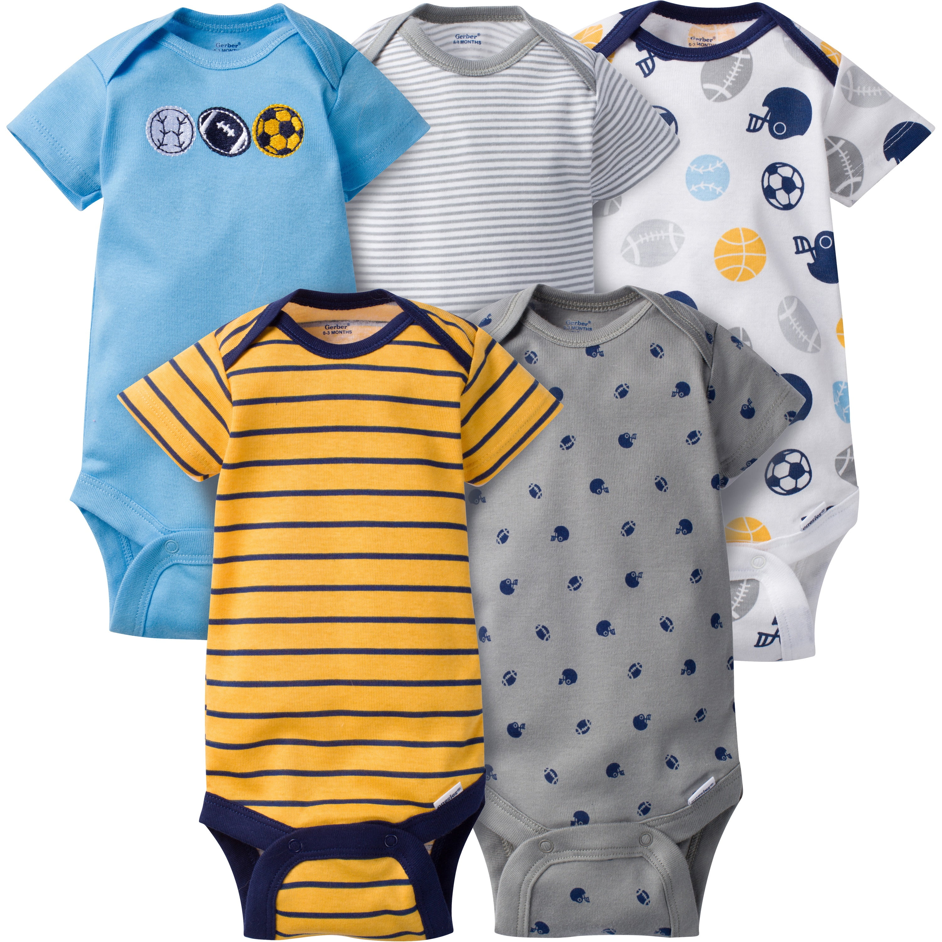 Gerber Baby Boy Onesies MultiSports 5 Pack 36 Months Walmart Canada