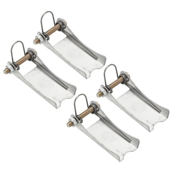 4Pcs Hook Safety Latch Kit, 2"x 1" Carbon Steel Towing Receiver Hitch Replacement for Clevis Truck Trailer Crane Towing Lifting Hook (0.02" Thick, 1 Ton)