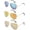 3 Pack Green, Orange & Mirror, variant on - 3 Pack Classic Aviator Sunglasses Flash Full Mirror lenses Metal Frame for Men Women UV Protection