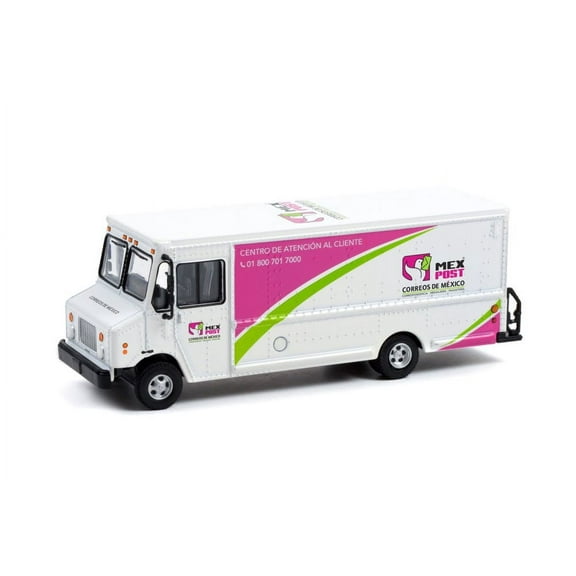 Correos De Mexico 2020 Mail Delivery Vehicle, White with Pink and Green - Greenlight 30300/48 - 1/64 scale Diecast Model Toy Car