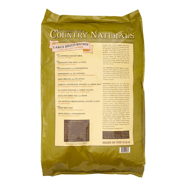 Grandma Mae's Country Naturals Large Breed Entrée Dry Dog Food, 35 Lb