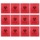 thumbnail image 1 of EeaseMX Bolsas de basura de grado hospitalario (50 unidades), color rojo, con símbolo de peligro., 1 of 7