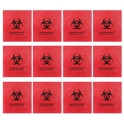 50 Pcs Small Container Medical Waste Bag Bags with Warning Trash Can Biohazardous Garbage