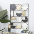 thumbnail image 3 of CosmoLiving by Cosmopolitan Black Metal Half Moon Geometric Wall Decor with Gold Detailing, 3 of 14