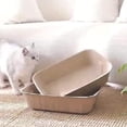 thumbnail image 3 of Disposable cat litter box 3 pack, biodegradable paper litter tray for cats,hamster, guinea pig,mice,small animals,travel friendly,sturdy leak resistant design,large size 16 x 12.59 x 4 inches, brown, 3 of 5