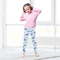 thumbnail image 5 of joogoo Girls' Leggings Cartoon Whales Yoga Pants 7-8T, 5 of 8