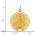 thumbnail image 3 of 14k Yellow Gold Solid Solid Polished/Satin Medium Round Miraculous Medal Charm Pendant, 3 of 7