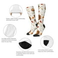 thumbnail image 4 of Picia Women Crew Soft Moisture-wicking Socks Squirrel Pattern Design Cotton Socks, One Size fit All, 4 of 9