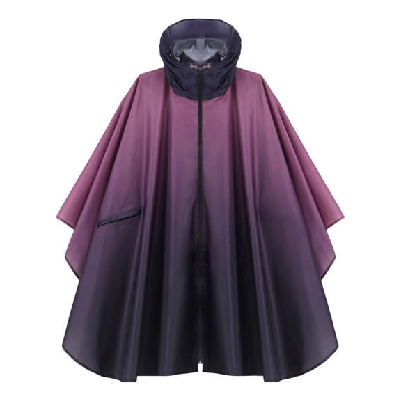 AWZXDE Outdoor Printed Cape Rain Poncho Raincoat Rainproof Suit Suitable For Cycling Hiking Biking Occasions with Hood Lightweight Adult Unisex Shawl Top Dark Purple,One Size