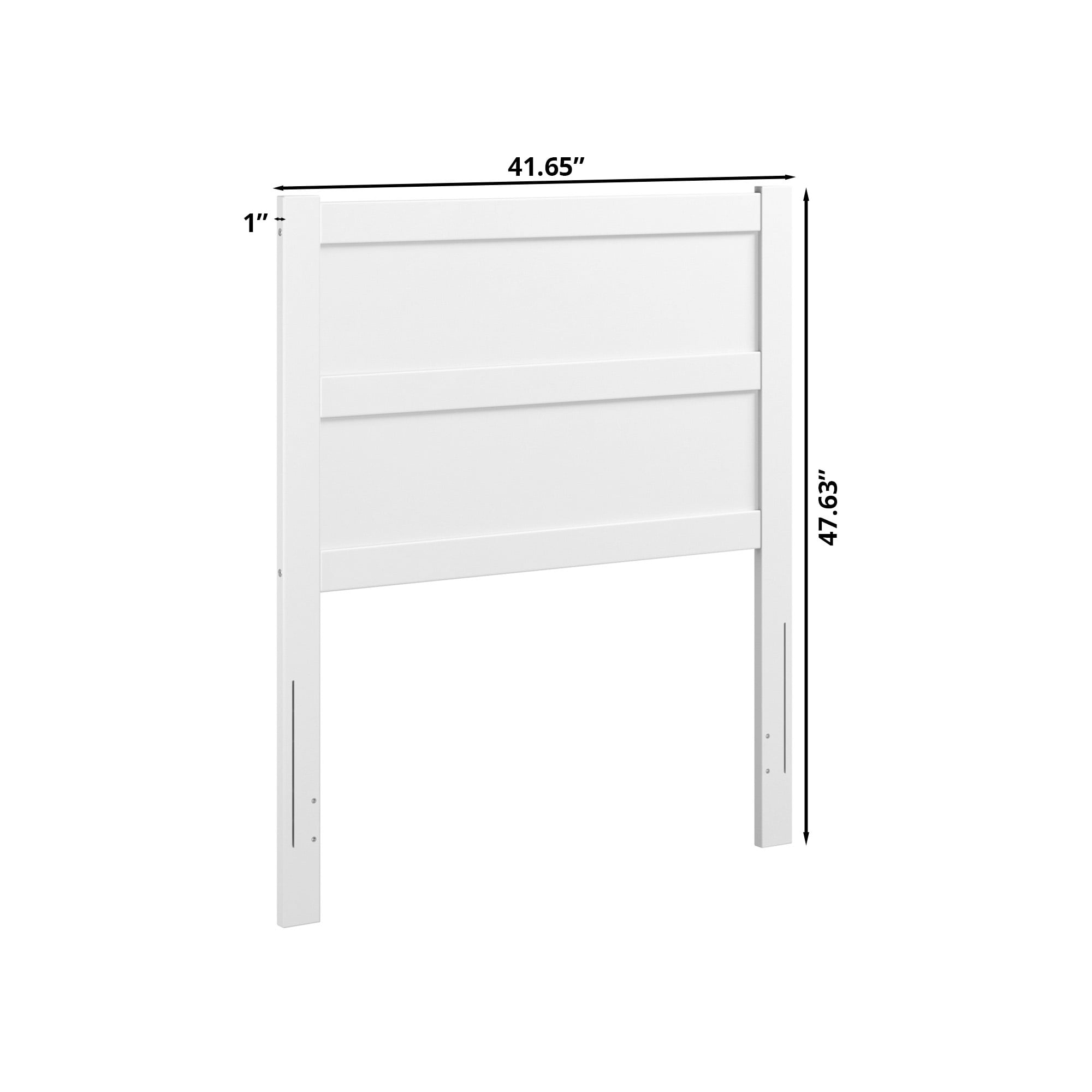 AFI NoHo Modern Panel Wood Headboard, Twin, White