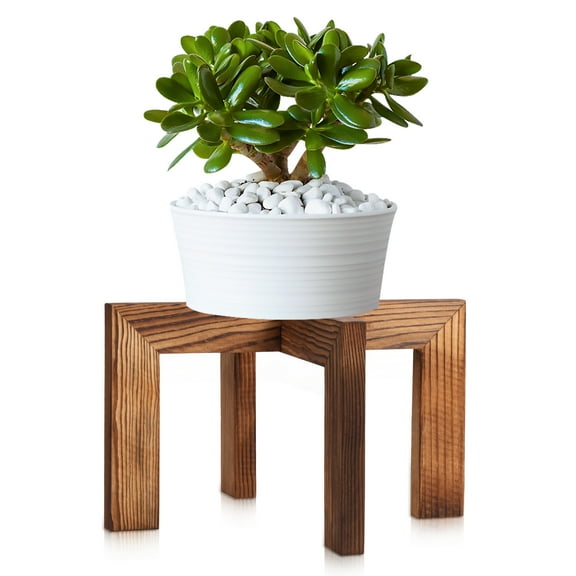 Plant Stand Indoor Wood Plant Holder Minimalist Wood Flower Pot Stand Rustic Planter Stand Sturdy Wood Plant Holder Practical Plant Display Stand for Indoor Home Office Plant