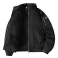 thumbnail image 4 of Mifsaly Mens Warm Bomber Jackets Sherpa Lined Zip Up Utility Jacket Winter Daily Going Out Street Western Style Casual Outfits with Pockets, 4 of 8