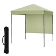 thumbnail image 1 of Gazebo Plegable para Jardín 1.8x1.8m – Lona Lateral y Bolsa de Transporte – Impermeable, Protección UV, Altura Ajustable – Montaje Fácil y Resistente al Viento – Verde Claro, 1 of 8