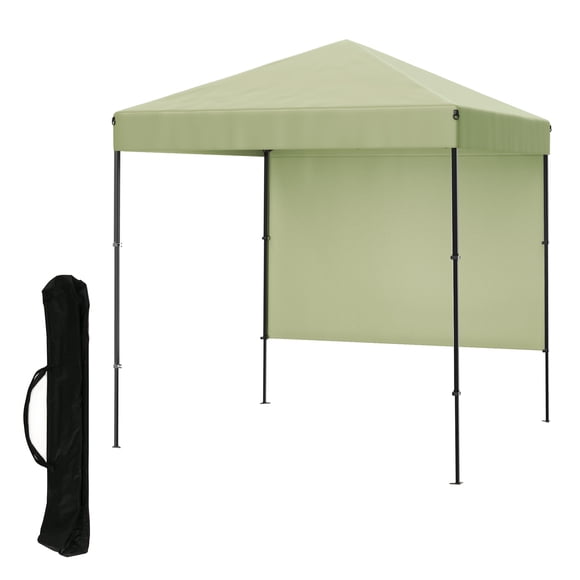 Gazebo Plegable para Jardín 1.8x1.8m – Lona Lateral y Bolsa de Transporte – Impermeable, Protección UV, Altura Ajustable – Montaje Fácil y Resistente al Viento – Verde Claro