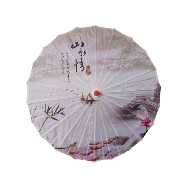 Naiovety Paraguas de tela de seda de estilo chino tradicional, sombrilla decorativa de baile femenino, accesorios de fotografía para Paraguas de lluvia Tipo 3
