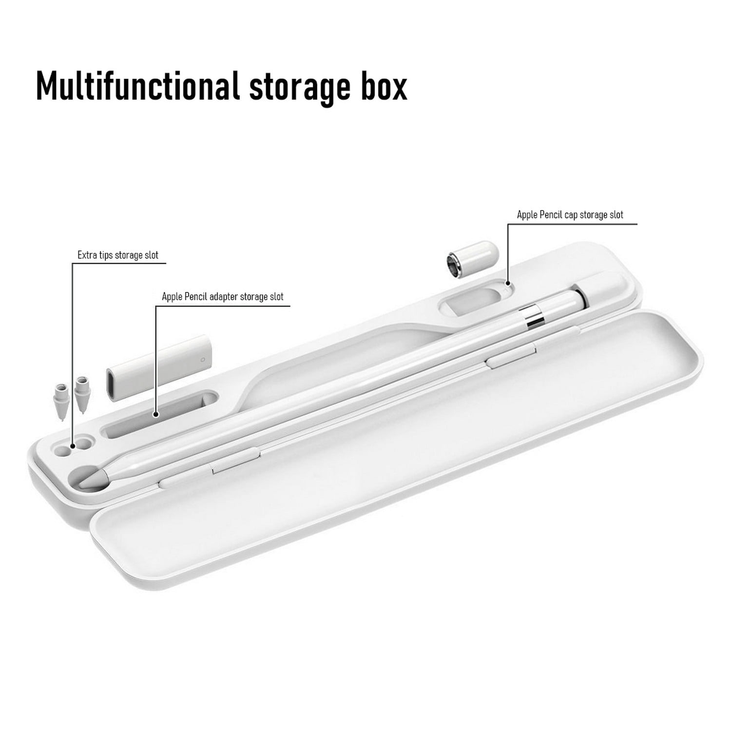 Magnetic Wireless Charging Case for Apple Pencil 1st Generation, Built-in Battery Charger, Portable iPad Pencil Storage Box Holder