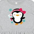 thumbnail image 4 of Inktastic Penguin Girl Snowflakes Girls Toddler Dress, 4 of 5