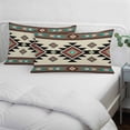 thumbnail image 4 of Southwest Geometric Standard Size Pillow Cover, Pillowcase Protectors with Zipper, Breathable Decorative Throw Pillow Case Cover, Brown Mexican Aztec Boho Tribal Pillow Shams for Couch Sofa 20x26Inch, 4 of 8