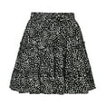 thumbnail image 5 of Puntoco Dresses for women Womens Summer Flowy Tiered Ruffle Mini Skirt Cute High Waist Beach Boho Floral Polka Short Skirts Black 10(XL), 5 of 8