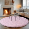 thumbnail image 2 of SARAG 6x6ft Round Shaggy Area Rugs for Bedroom Living Room, Fluffy Rug Plush Decorative Rug for Indoor Home Floor Carpet,Pink, 2 of 8