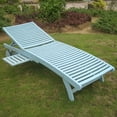 thumbnail image 2 of International Caravan Acacia Chaise Lounge With Pull Out Tray-Color:Sky Blue, 2 of 2