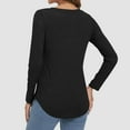 thumbnail image 5 of Garbnen Long Sleeve Tops for Women Fitted Black Basic Womens V Neck Tops Spring Summer Trendy Casual Womens Blouses, 5 of 7