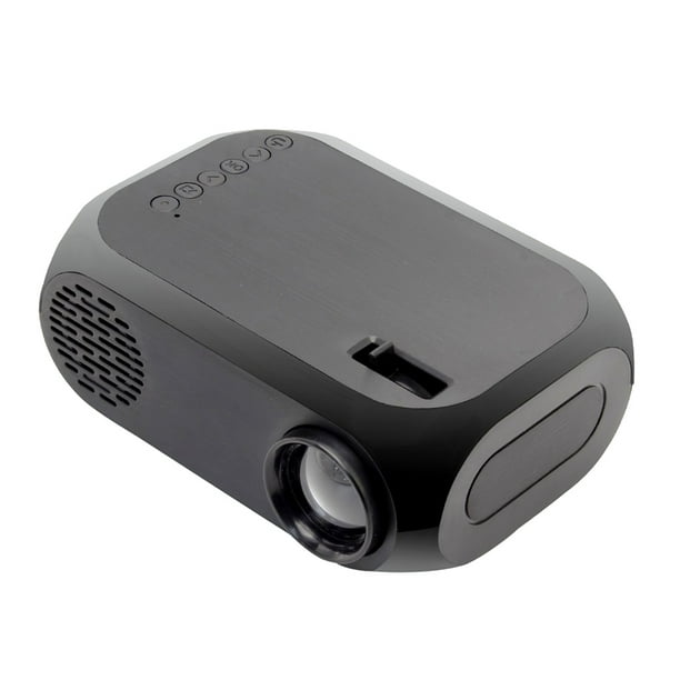 Miniproyector portátil de 80 pulgadas, compatible con AV, USB y TF, compatible con cine en casa. negro