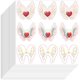 thumbnail image 1 of Self-Adhesive Paper Decorative Stickers for Party Decorative Presents Sealing Wing 90x90mm Stickers: 25mm 9pcs/sheet, 1 of 9