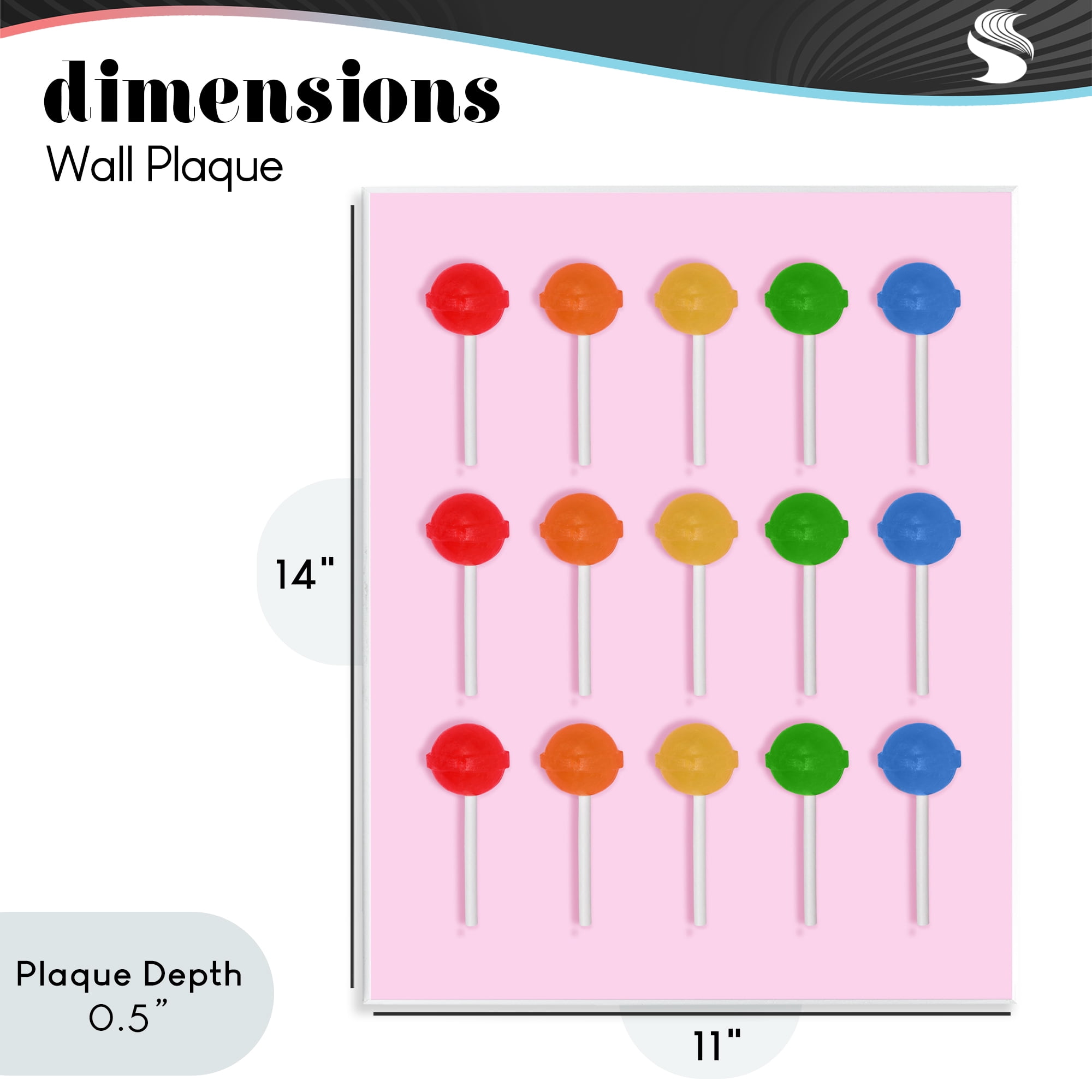 Stupell Industries Candy Pops on Light Pink Wall Plaque Art, design by LISH Creative