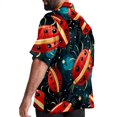 thumbnail image 3 of Seven Starred Ladybird Men's Short Sleeve Beach Shirts, Casual Printed Button Down Poplin Shirt Summer., 3 of 6