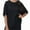 Black, variant on Women's Oversized Short Sleeve Crewneck T-Shirt - Casual Basic Tee, Summer Comfort Top, Relaxed Fit Shirt