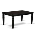 thumbnail image 5 of East West Furniture LGDA5-BLK-13 5 Piece Dining Table Set Contains a Rectangle Wooden Table with Butterfly Leaf and 4 Upholstered Chairs, 42x84 Inch, Black, 5 of 13