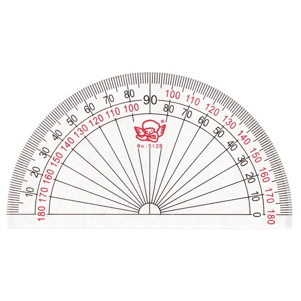 unique bargains plastic protractor angle ruler educational students stationery drawing measuring tool clear walmart com