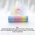 thumbnail image 2 of 3 Roll 9 Yards 6 Inch Rainbow Tulle Fabric Rolls Colorful Gradient Polyester Ribbon Mesh Sheer Tulle Netting Bulk Rolls with Spool for Sewing Making Crafts Dress Tutu Skirt Home Decor DIY Supply, 2 of 9