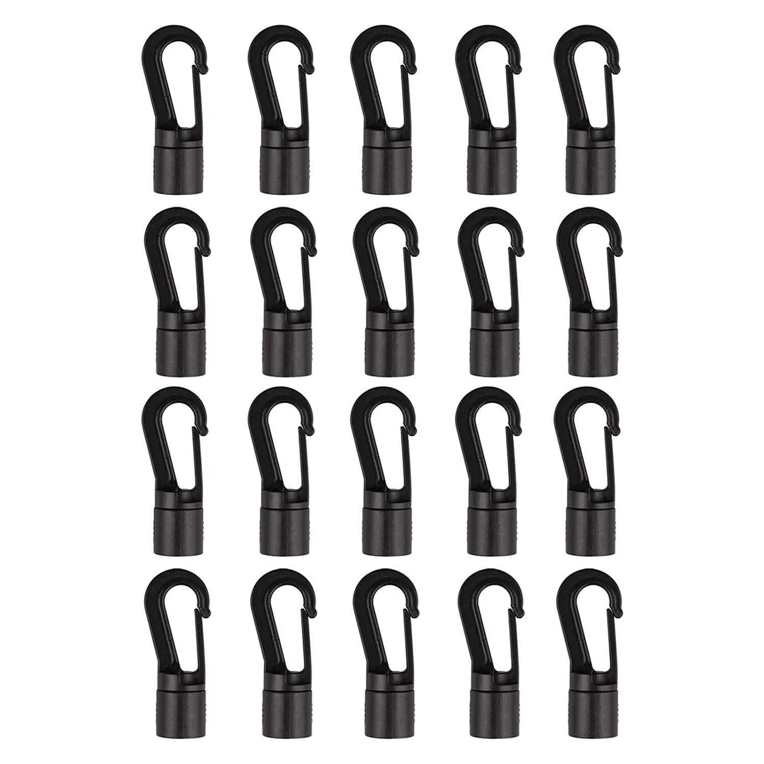 20x Lashing Hook Bungee Hooks Rope End ClipS for Kayak Canoe Paddle Board Dinghy 