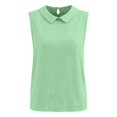 thumbnail image 4 of Tank Tops For Women Green Womens Tops Fashion For Cute Sleeveless Collared Casaul Work Loose Fit Knitted Vests Womens Tank Tops, 4 of 4