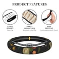 thumbnail image 2 of XMXT Botanical Insect Decoration Steering Wheel Cover, Elastic Non-Slip Universal Fit Car Decor Accessories Protector for Auto SUV Trucks, 2 of 8