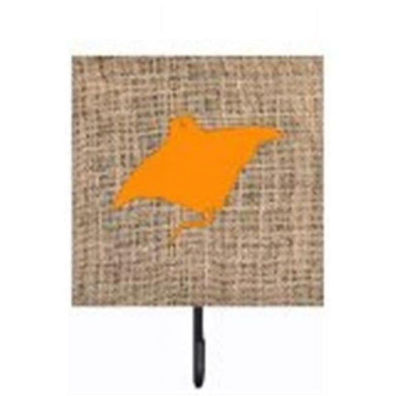 Carolines Treasures BB1014-BL-OR-SH4 Manta Ray Burlap And Orange Leash Or Key Holder