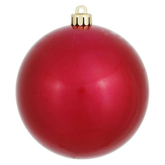 Vickerman 6" Wine Candy Ball Ornament, 4 per Bag