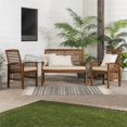 thumbnail image 2 of Ensemble de Conversation Extérieur en Bois d'Acacia Massif 3 Pcs Brun Foncé, 2 of 8