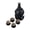 1stoneware black, variant on lanema Japanese Sake Set With Warmer Pot Ceramic Carafe Bottle And 4 Cups Candle Stove Warming Bowl for Cold Hot Sake Gift