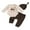 Brown, variant on Baby Toddler Boys Spring Outfits 1 3 6 Months Letter Tractors Embroidery Long Sleeve Rompers Pants Hat 3Pcs Clothes Set