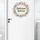 thumbnail image 1 of Adhesivos de pared creativos con forma de corona floral para baño, PVC, 30 x 30 cm, 1 of 4