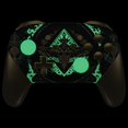 thumbnail image 5 of eXtremeRate Glow in Dark - Totem of Kingdom Black Faceplate Backplate Handles for Nintendo Switch Pro Controller, DIY Replacement Grip Housing Shell Cover and Buttons for Nintendo Switch Pro, 5 of 6