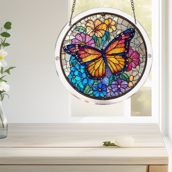 Tong Acrylic Puzzle Style Colored Glass Style Hanging Featuring Unique Irregular Shapes As Home Art Which Can Be Installed On Windows2