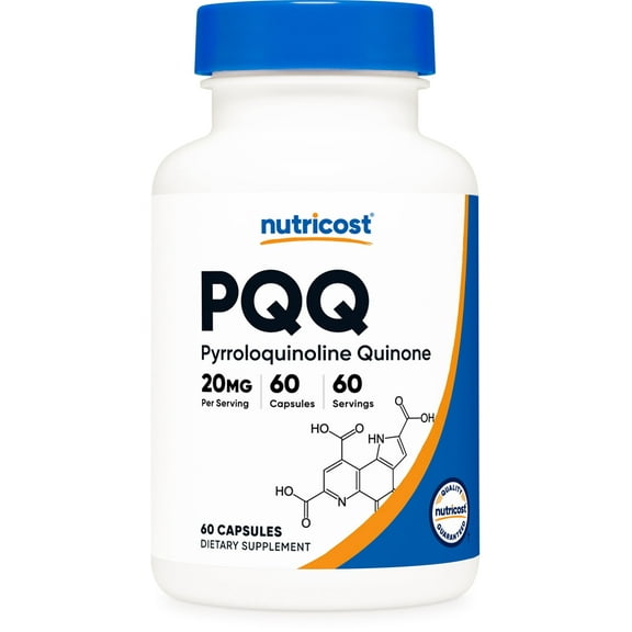 Nutricost PQQ (Pyrroloquinoline Quinone) Supplement 20mg, 60 Capsules - Non-GMO, Gluten Free